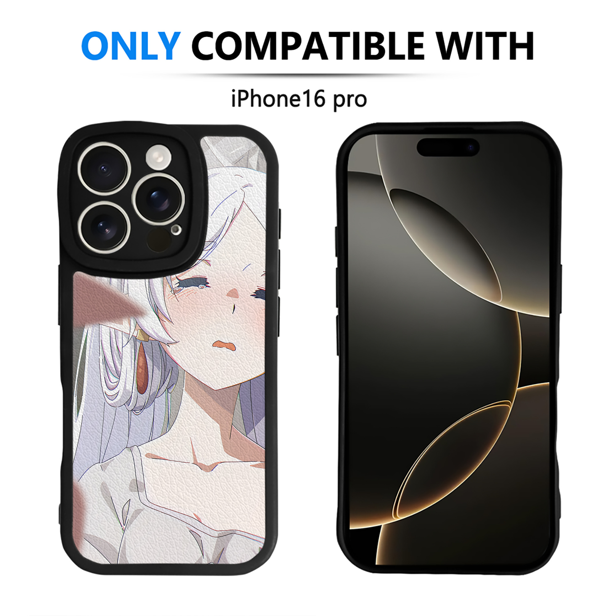 （画像用） 葬送のフリーレン Frieren 【iPhone 16シリーズ対応】シリコンスマホケース（レザー調） 材質：シリコン
